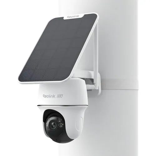 4K Solar-Powered Outdoor Wireless Wi-Fi Pan & Tilt Camera with Auto-Tracking, Night Vision & Spotlights
