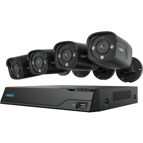 Reolink 8-Channel 8MP NVR with 2TB HDD & Four 8MP Bullet Cameras (Black)