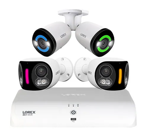 Lorex Fusion NVR with 4K Panoramic Lens Cameras