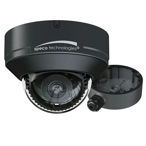 Speco 4MP Flexible Intensifier IP Dome Camera with Advanced Analytics, NDAA, 2.8mm Fixed Lens, Dark Gray