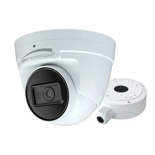 Speco 4MP Turret Camera with Junction Box, NDAA Compliant, 2.8mm Fixed Lens